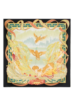 Ferragamo Pre-Owned 1970s birds-print scarf - Black
