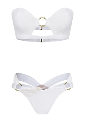 Amir Slama ring-detail bikini set - White