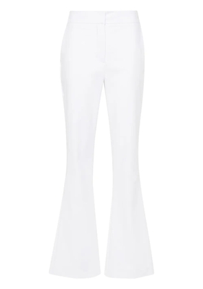 Genny twill flared trousers - White