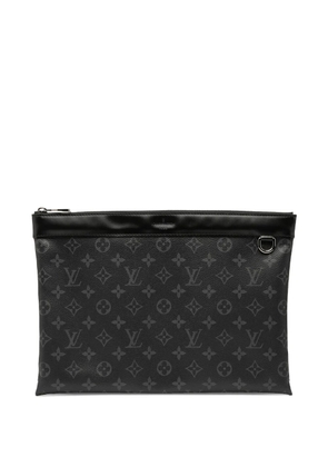 Louis Vuitton Pre-Owned 2019 Monogram Eclipse Discovery Pochette GM clutch bag - Black
