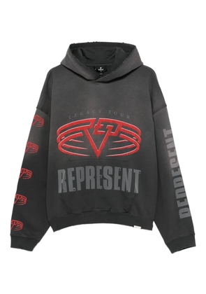 Represent graphic-print hoodie - Black