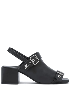 Courrèges Gogo 70mm leather sandals - Black