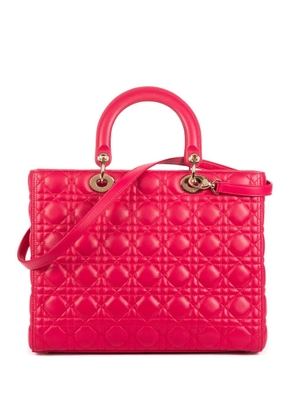 Christian Dior Pre-Owned Lady Dior quilted charm-detail tote bag - Pink