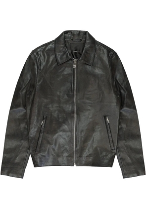 Purple Brand leather zip-front 'Black' jacket
