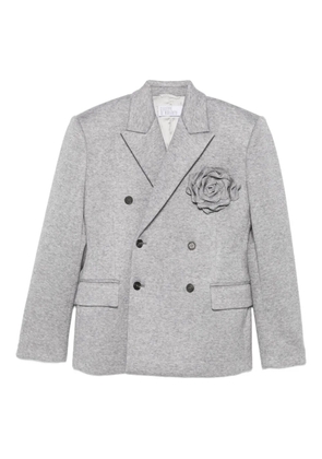 Giuseppe Di Morabito rose-embellished double-breasted blazer - Grey