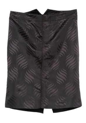 Gucci Pre-Owned 2000s swirl-pattern silk skirt - Purple