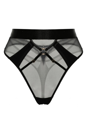 Bordelle Vero semi-sheer mesh thong - Black