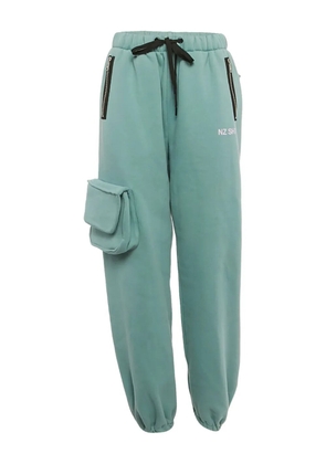 Natasha Zinko drawstring-waist cargo track pants - Blue
