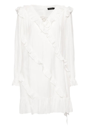 tout a coup ruffled mini dress - White