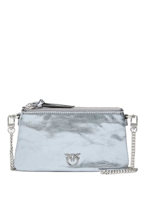 PINKO metallic double-zip cross body bag - Blue
