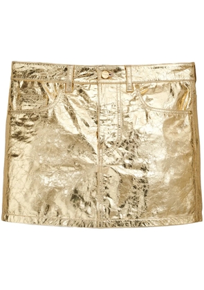 Marc Jacobs mid-rise metallic miniskirt - Gold
