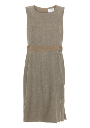 CHANEL Pre-Owned 1999 draped cashmere midi dress - Neutrals