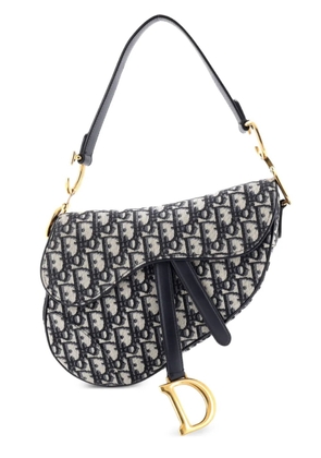 Christian Dior Pre-Owned Saddle Handbag Oblique Canvas Medium shoulder bag - Blue