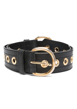 Saint Laurent Pre-Owned 2000s double-buckle leather belt - Black