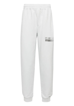 Helmut Lang logo-print cotton track pants - Blue