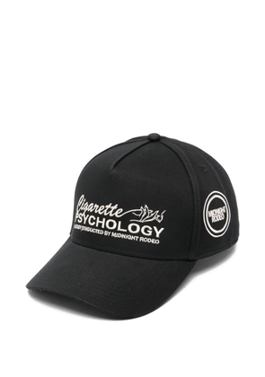 MIDNIGHT RODEO Cigarette Psychology embroidered cap - Black