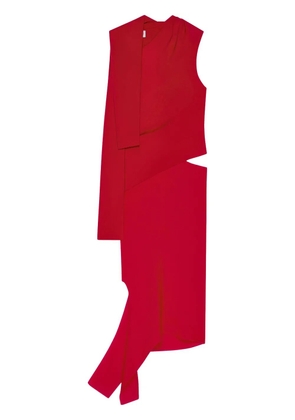 Courrèges draped cut-out dress - Red