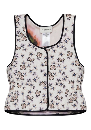MUNTHE floral-print cropped gilet - Grey