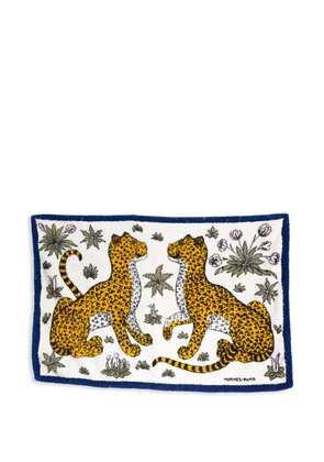 Hermès Pre-Owned 2000s x Christiane Vauzelles Léopards beach towel - Blue