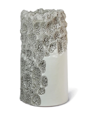 Editions Milano Oxymoron textured ceramic vase (15cm x 29cm) - Yellow
