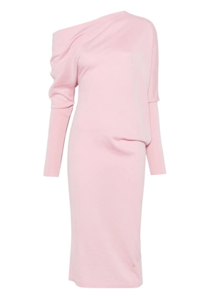 Moschino asymmetric-neck mini dress - Pink