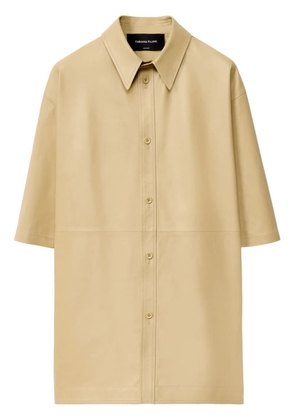 Fabiana Filippi nappa leather shirt - Brown