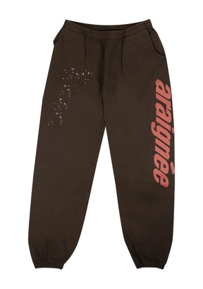 SP5DER Araignee star-print track pants - Brown