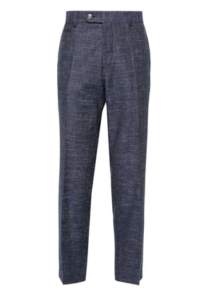 BOSS tweed cropped trousers - Blue