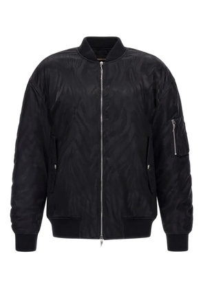 Roberto Cavalli zebra-print bomber jacket - Black
