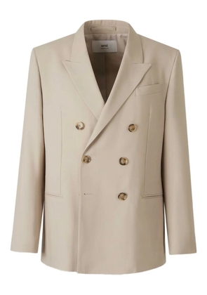 AMI Paris double-breasted wool blazer - Neutrals
