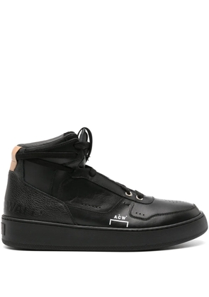 A-COLD-WALL* logo-print leather high-top sneakers - Black