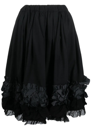 Comme Des Garçons Comme Des Garçons floral-appliqué layered tulle full skirt - Black