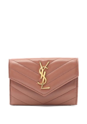 Saint Laurent Pre-Owned 2020s quilted leather bi-fold wallet - Brown
