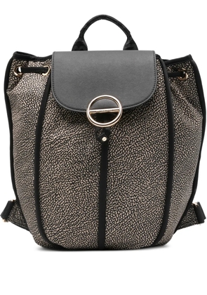 Borbonese Cottage patterned backpack - Neutrals