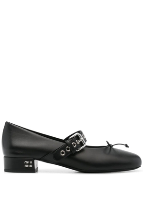 Miu Miu 30mm buckle-strap pumps - Black