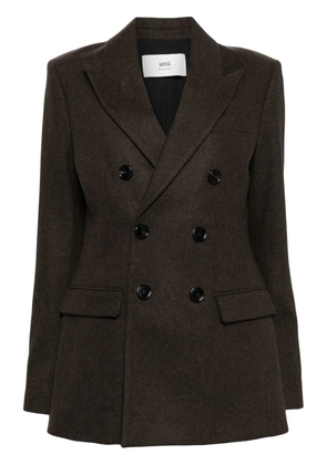 AMI Paris double-breasted blazer - Brown