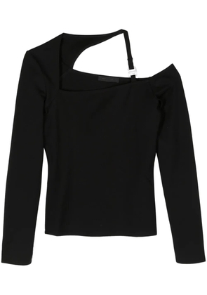 HELIOT EMIL open-shoulder long-sleeve top - Black