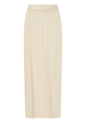 Rosetta Getty sheer plissé skirt - Neutrals