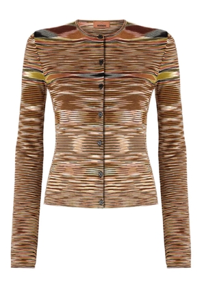 Missoni patterned wool-blend cardigan - Brown