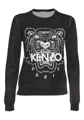 Kenzo Pre-Owned Tiger-embroidered sweater - Black