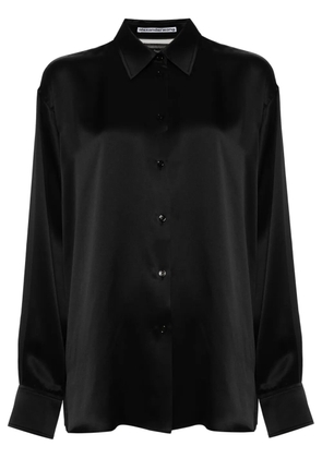 Alexander Wang tulle-panel silk shirt - Black