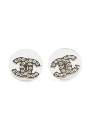 CHANEL Pre-Owned 2010s Interlocking CC stud earrings - Silver
