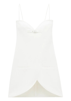 Courrèges Ellipse crinkled mini dress - White