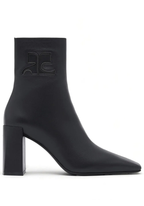 Courrèges Heritage leather ankle boots - Black