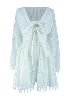 Alexis laced midi dress - White