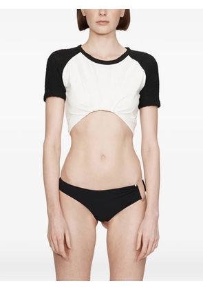 Christopher Esber tucked ringer jersey knit T-shirt - White