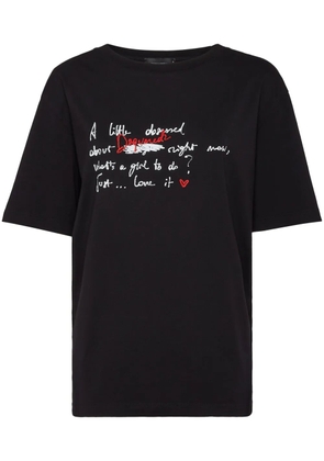 DSQUARED2 logo-embroidered T-shirt - Black