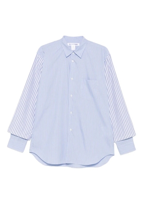 Comme Des Garçons Shirt striped layered-sleeve shirt - Blue