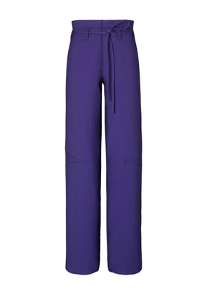 Tory Burch high-waisted belted trousers - Purple