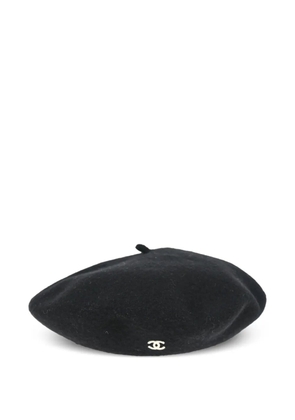 CHANEL Pre-Owned 1998 wool beret - Black